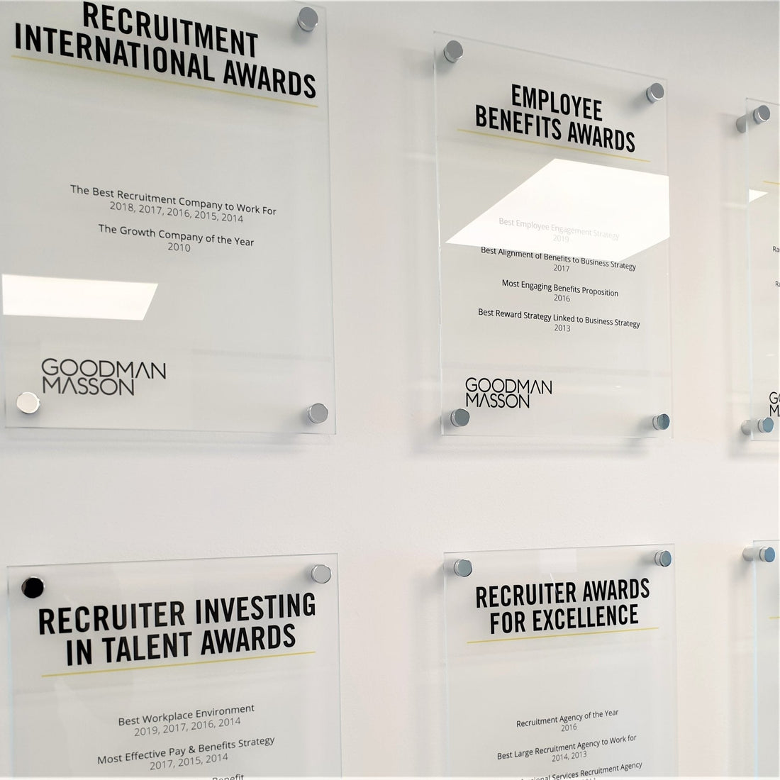 Goodman Masson - London - Clearview Graphics - Glass Signs