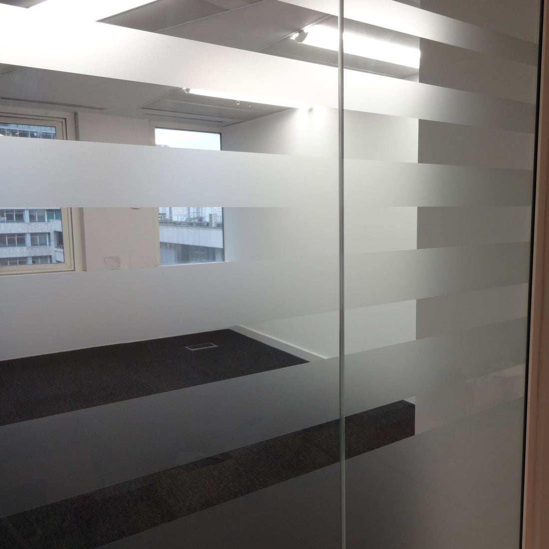 Bespoke frost vinyl glazing manifestation design