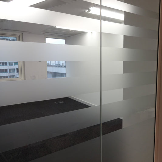 Bespoke frost vinyl glazing manifestation design