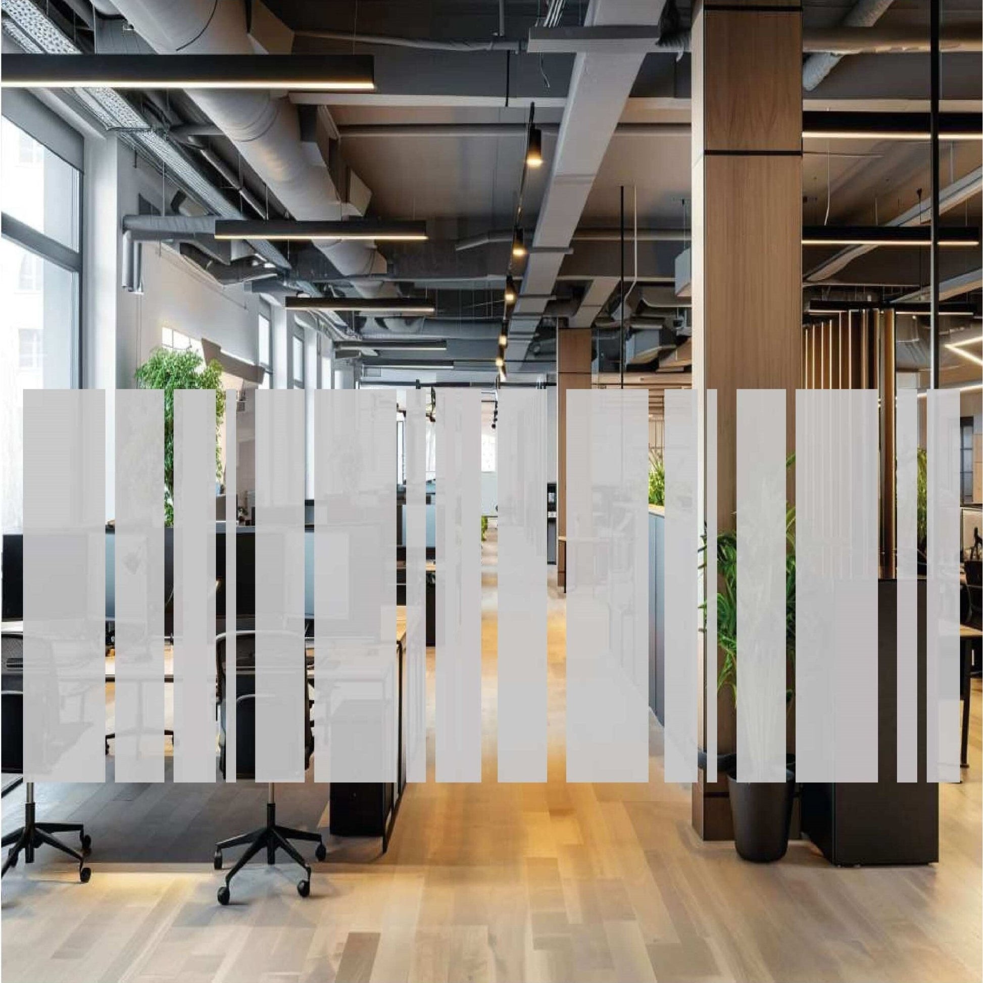 Glazing Manifestation 1000-5 ( frost bar code design ) 1200mm length - Clearview Graphics