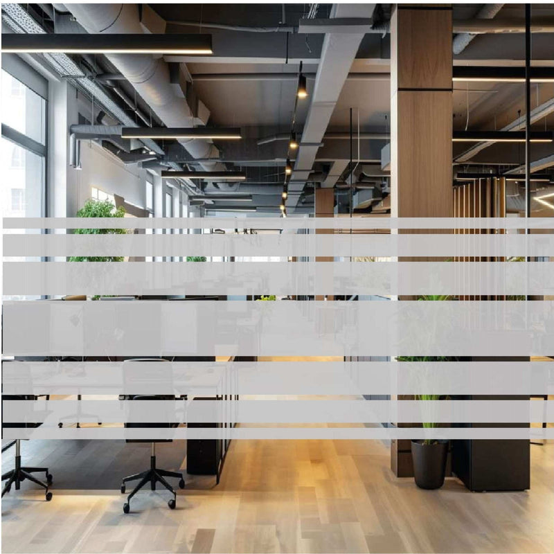 Glazing Manifestation 1000-8 ( graduated frost bands 25mm gaps ) 1200mm length - Clearview Graphics