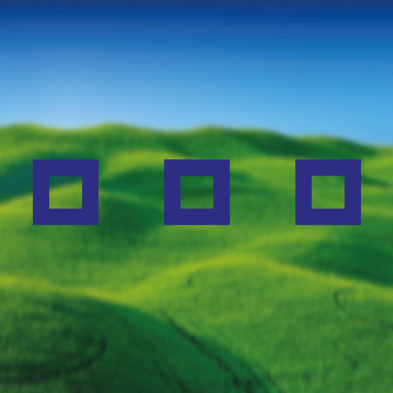 Glazing Manifestation 150-2 ( 150mm hollow squares 150mm gaps ) 1200mm length - Clearview Graphics