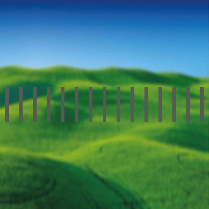 Glazing Manifestation 150-7 ( 150mm x 10mm rectangles with 30mm gaps ) 1200mm length - Clearview Graphics