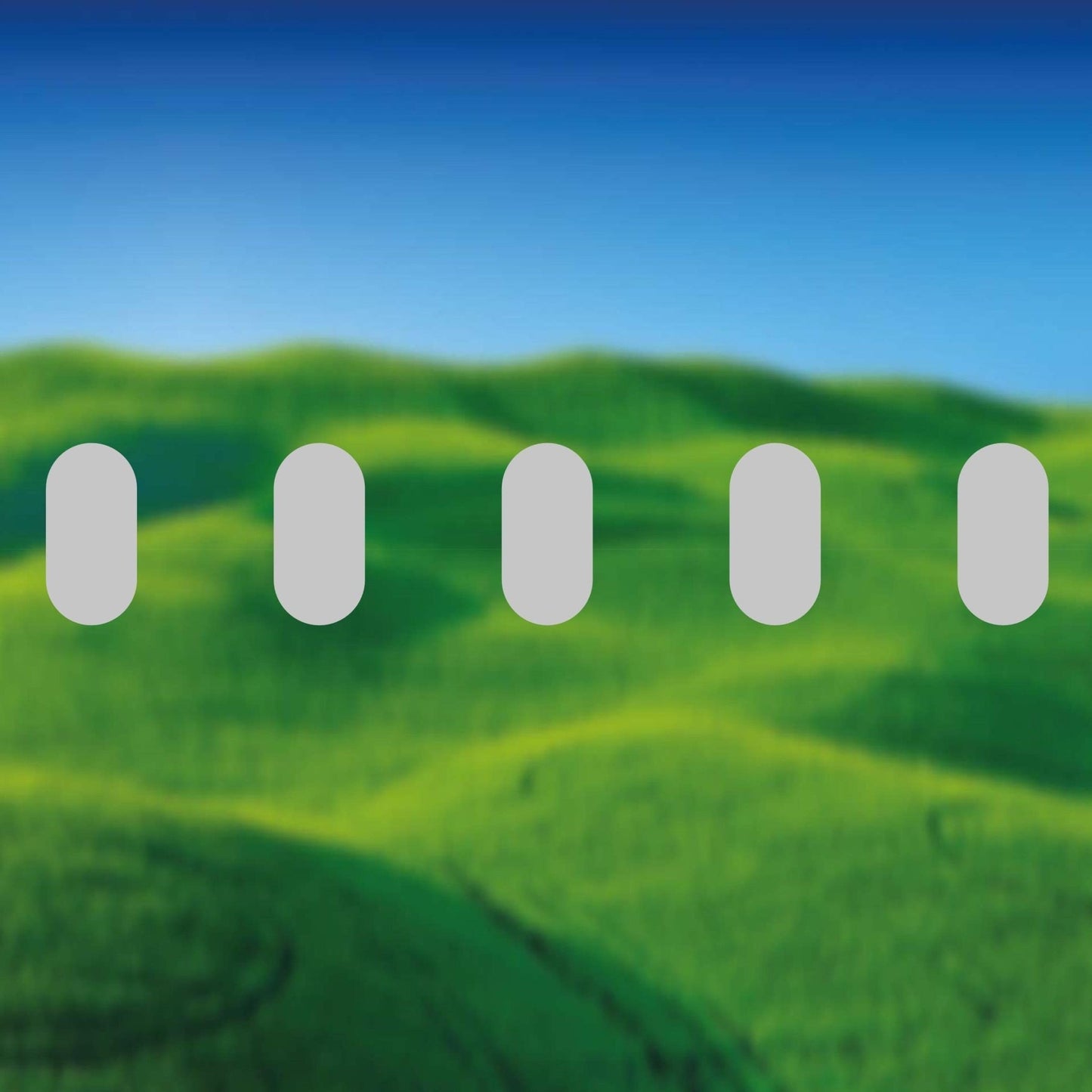 Glazing Manifestation 150-9 ( 150mm high x 75mm wide rounded rectangles 75mm gaps ) 1200mm length - Clearview Graphics