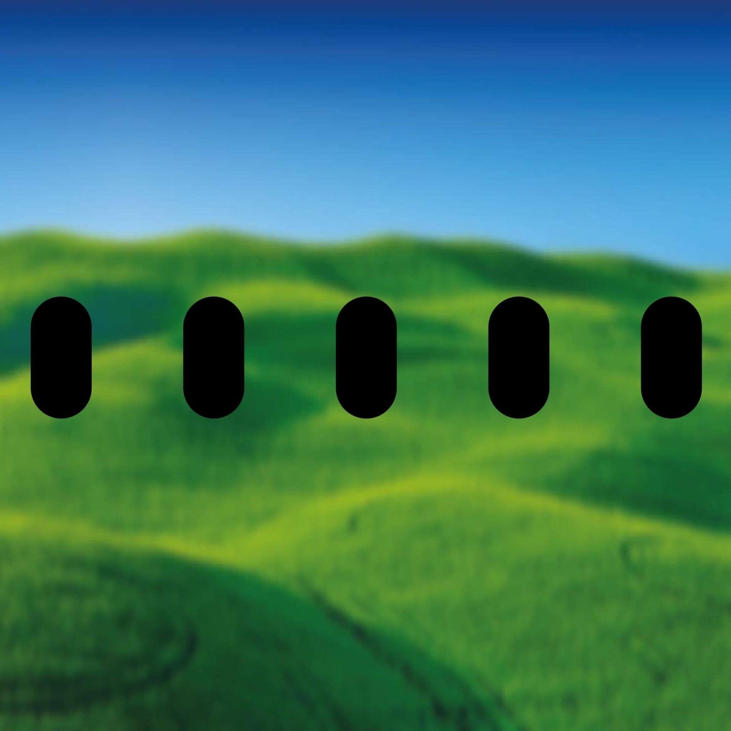 Glazing Manifestation 150-9 ( 150mm high x 75mm wide rounded rectangles 75mm gaps ) 1200mm length - Clearview Graphics