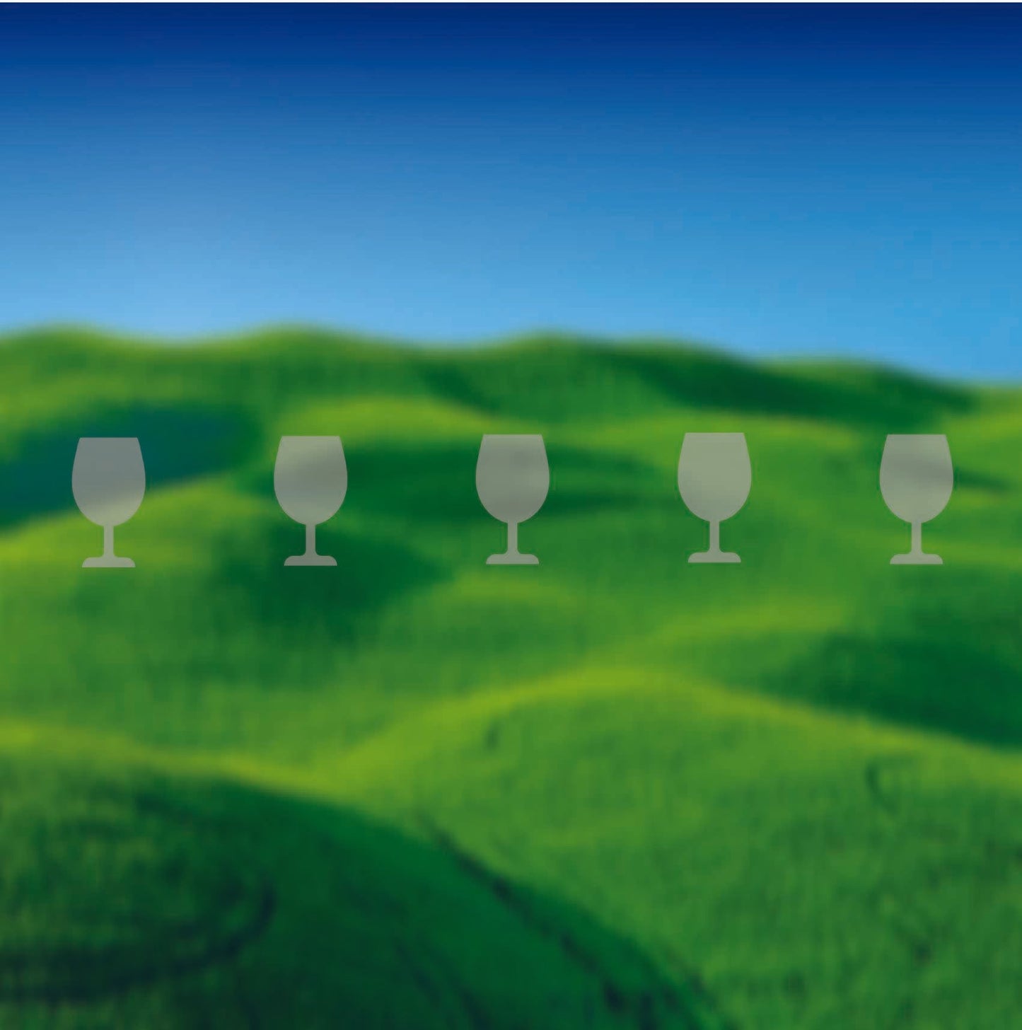 Glazing Manifestation 75B-10 ' Wine Glasses Pattern ' - Clearview Graphics
