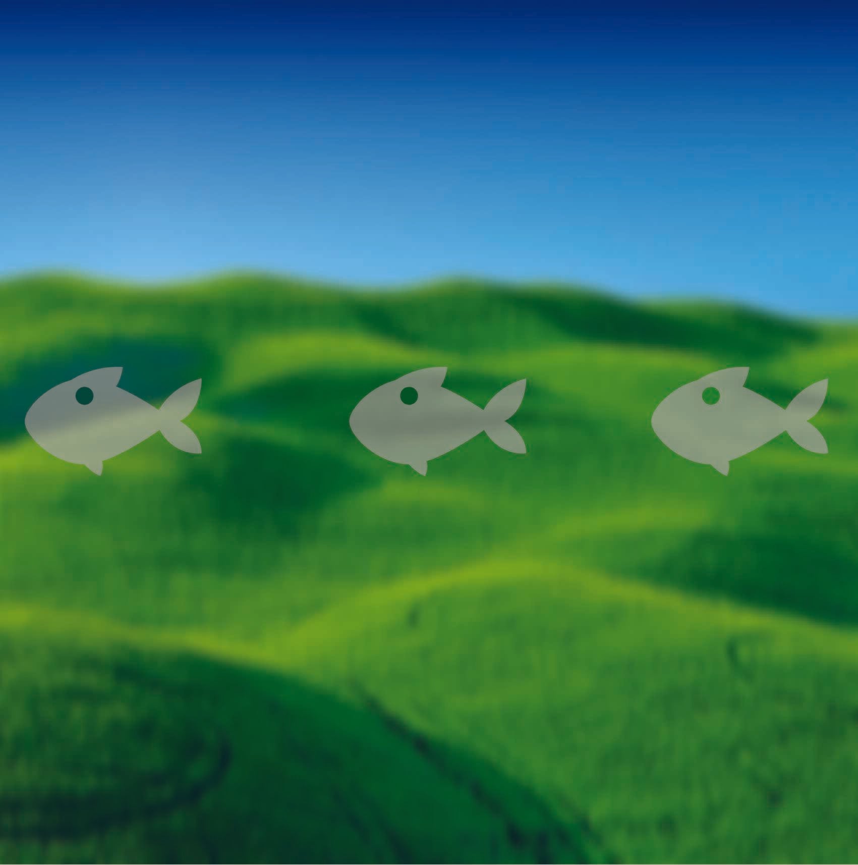 Glazing Manifestation 75B-6 ' Fish Pattern ' - Clearview Graphics