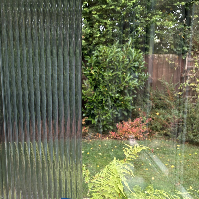 RFG-15 Grey Reeded Window Film - 15mm Flutes