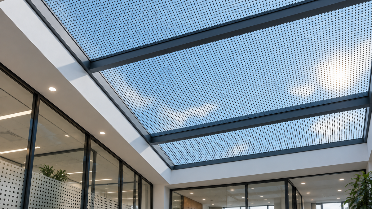 Rooflight with dots window film