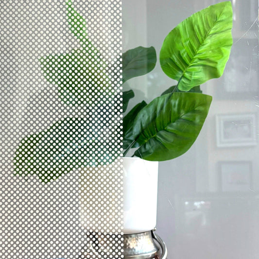 SM102 - Fritted - 3.0mm white dots on clear film - Clearview Graphics