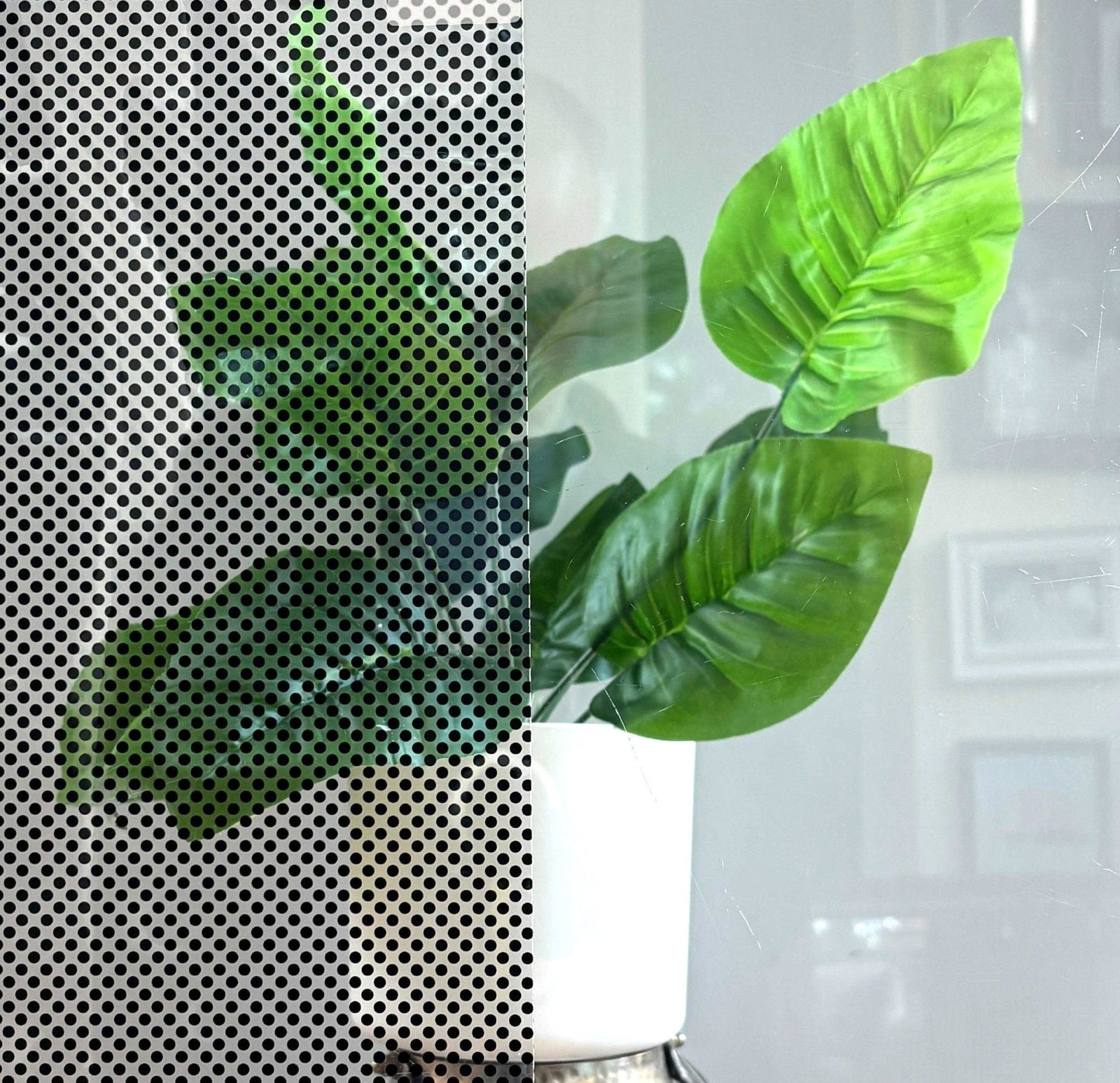 SM102K - Fritted - 3.0mm black dots on clear film - Clearview Graphics