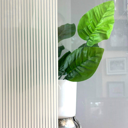 SM201M - Striped - 4.0mm white stripes on a frosted film - Clearview Graphics