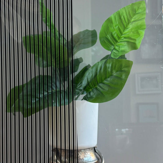 SM211K - Striped - 1.5mm wide black and frost stripes on a clear window film - Clearview Graphics